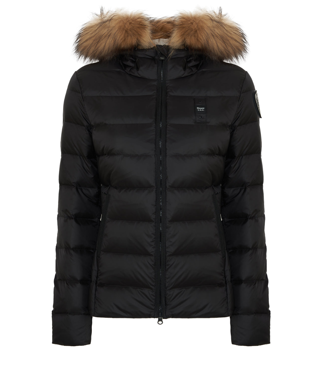 GIUBBINO BLAUER NERO CORTO DONNA PELLICCIA BEIGE