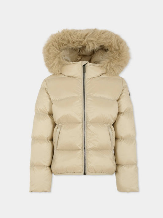 COLMAR DONNA CORTO BEIGE CON PELLICCIA