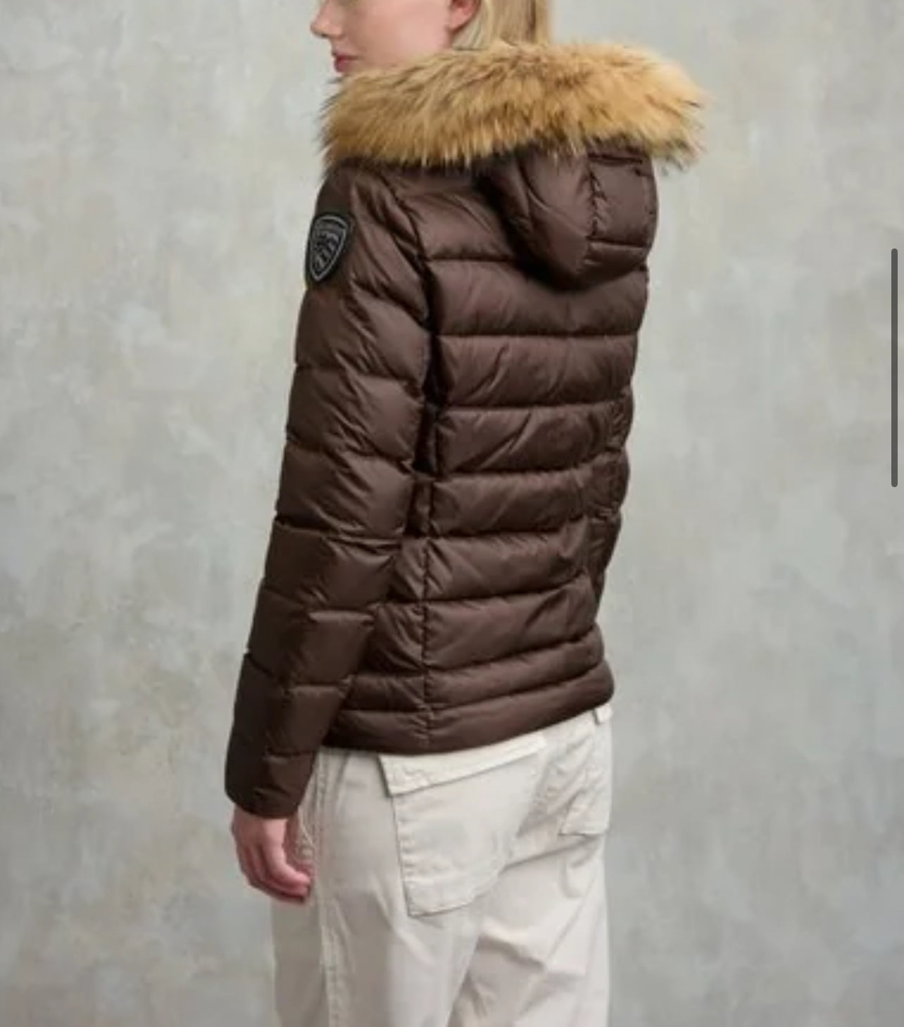 GIUBBINO BLAUER CORTO DONNA MARRONE  PELLICCIA